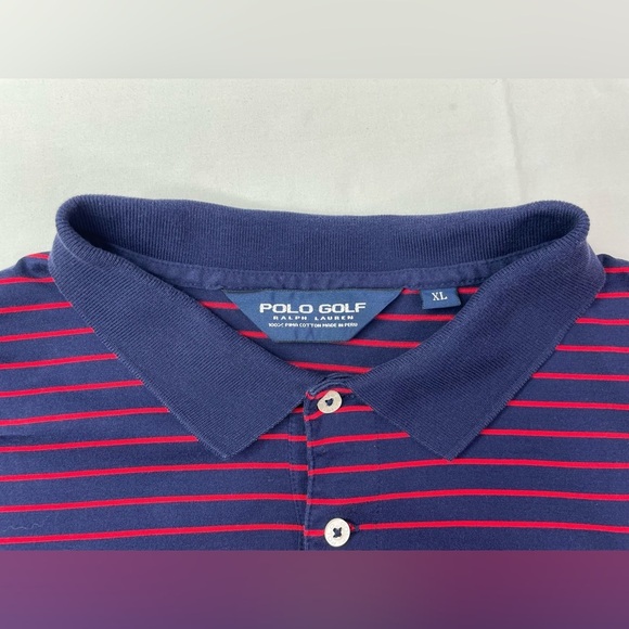 Ralph Lauren Polo Golf Pima Cotton Striped Polo Shirt Size XL - Picture 3 of 7